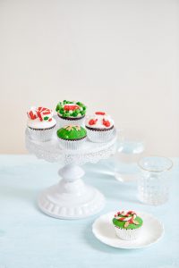 Homemade Christmas cupcake